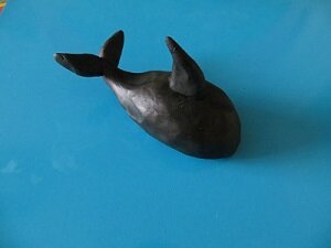 Лепка кита из пластилина