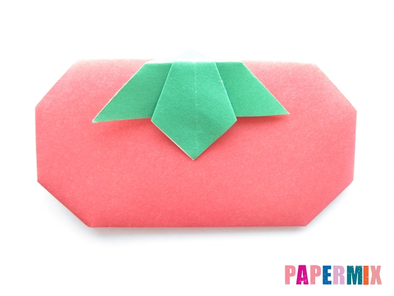 Как сделать помидор из бумаги (оригами) своими руками - шаг 14