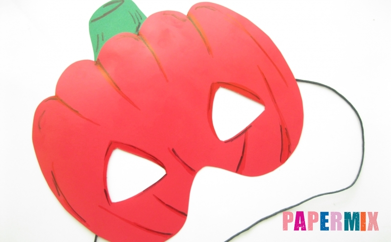 Как сделать маску в виде тыквы на хэллоуин из бумаги своими руками