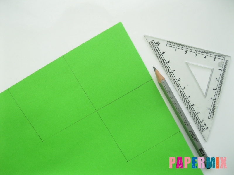 Как сделать закладку в форме лягушки из бумаги - шаг 1