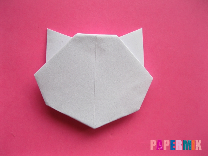 Как сделать голову кошки из бумаги поэтапно - шаг 10