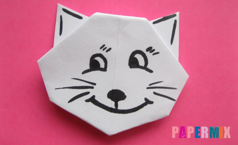 Как сделать голову кошки из бумаги своими руками