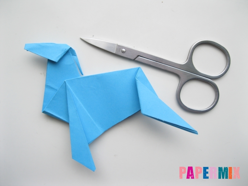 Как сделать оленя из бумаги (оригами) поэтапно - шаг 15