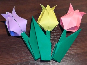 Ирисы в технике оригами