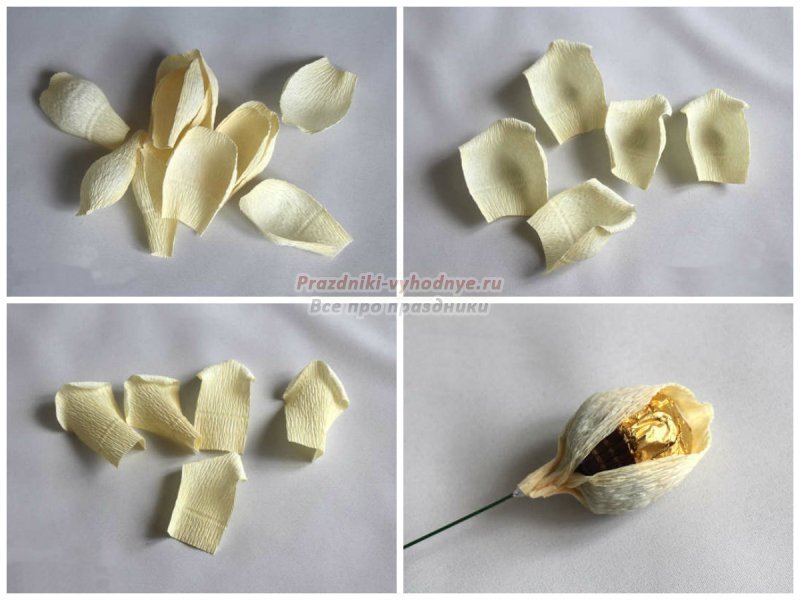 Квіти з гофрованого паперу своїми руками: майстер класи з фото