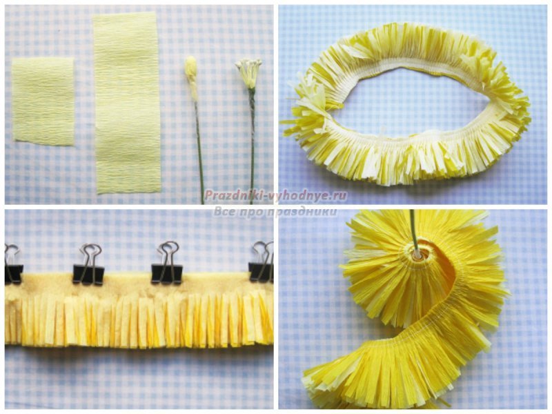 Квіти з гофрованого паперу своїми руками: майстер класи з фото