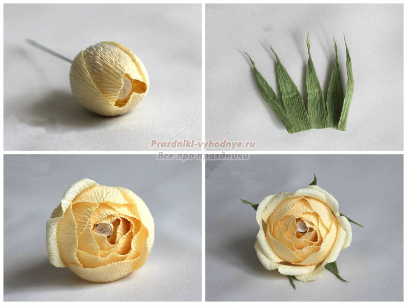 Квіти з гофрованого паперу своїми руками: майстер класи з фото