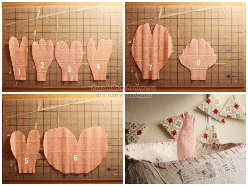 Квіти з гофрованого паперу своїми руками: майстер класи з фото