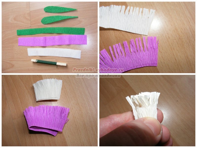 Квіти з гофрованого паперу своїми руками: майстер класи з фото