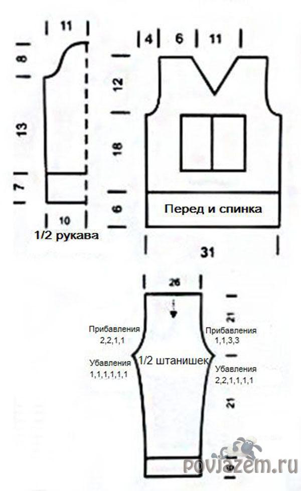 Детский костюм спицами