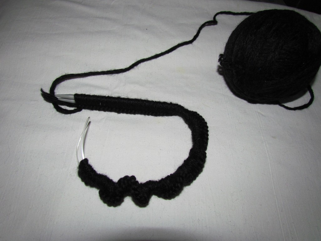 Вязание шарфа-снуда спицами (3)