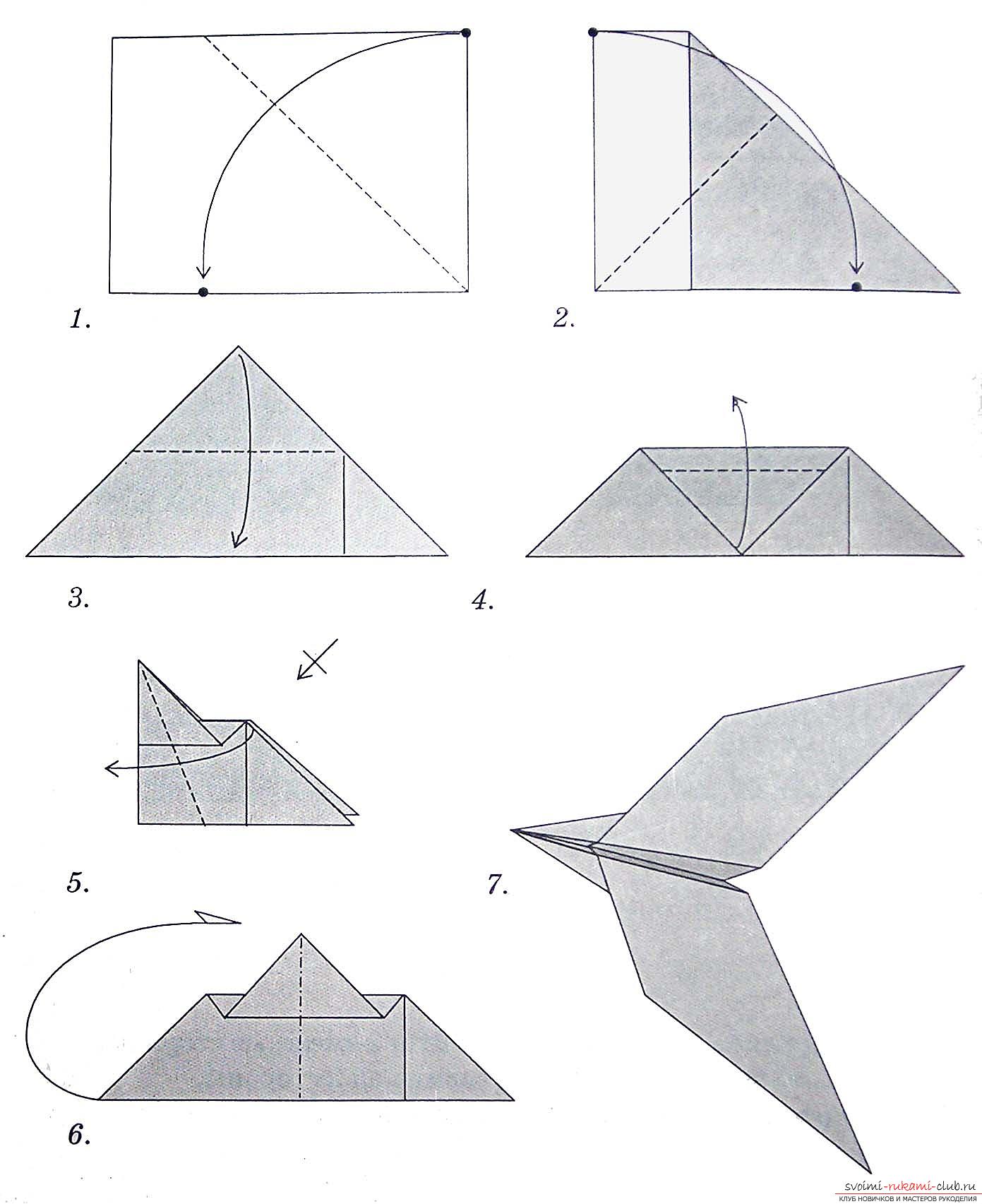 Способы изготовления бумажных самолетиков в технике оригами. Фото №6
