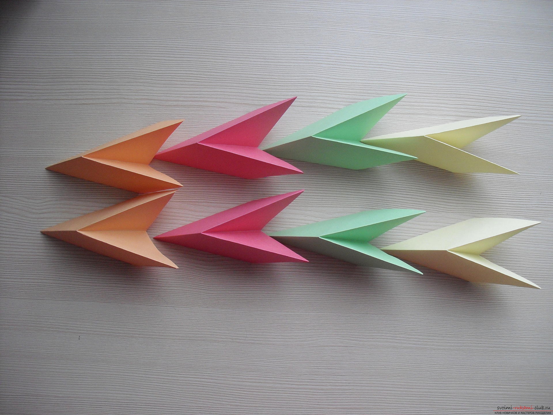 Этот мастер-класс расскажет как создать простое модульное оригами - трансформер.. Фото №10