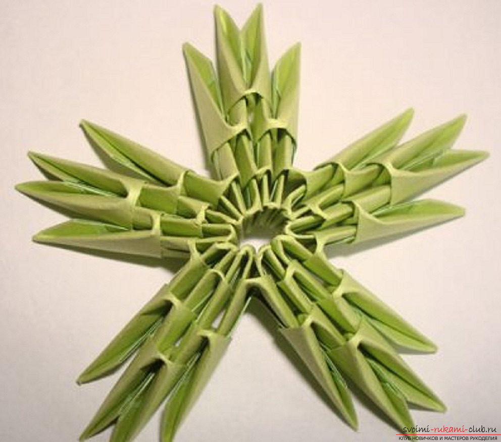 Модульное оригами елка. Фото №25