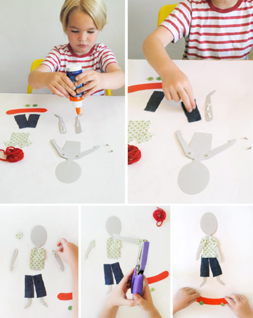04. Как сделать куклу из бумаги на шарнирах