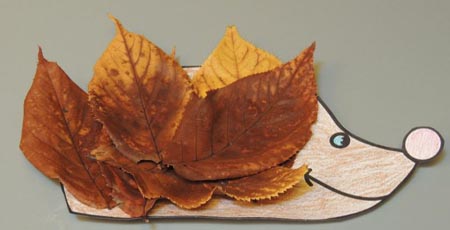Осенние поделки из природных материалов: как сделать ежика из листьев