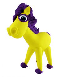 как слепить из пластилина лошадь 