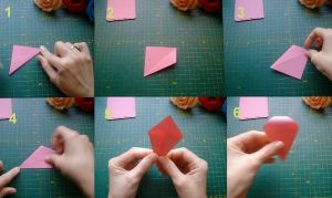 Как сделать розочку из бумаги1