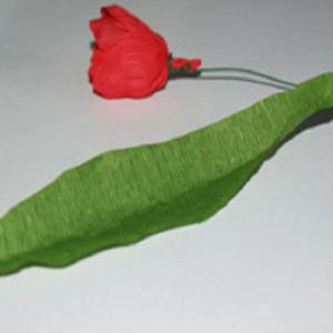 тюльпаны из гофрированной бумаги 8