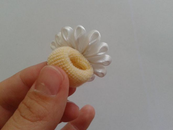 ромашка канзаши 16