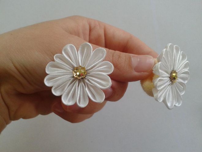 ромашка канзаши 17