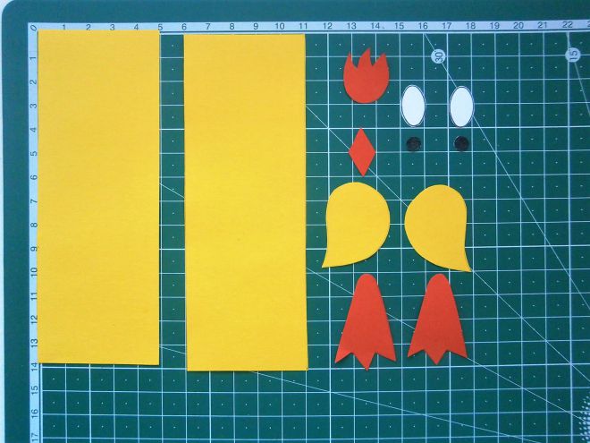 Цыпленок из бумаги своими руками - шаблон