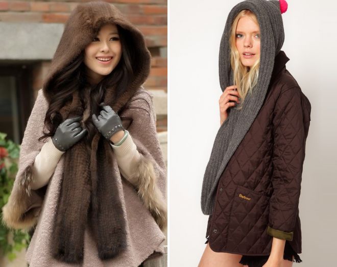 вязаный капор