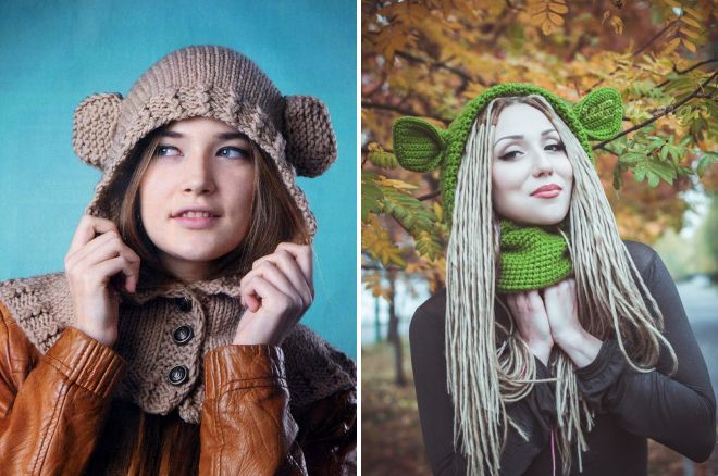 капор с ушками