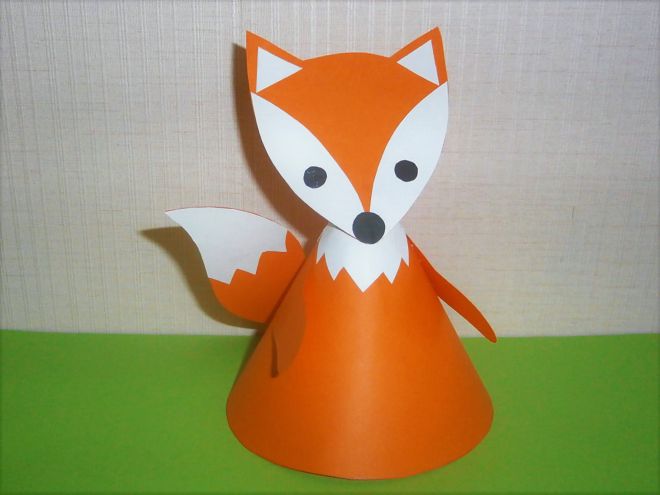 как сделать лису из бумаги