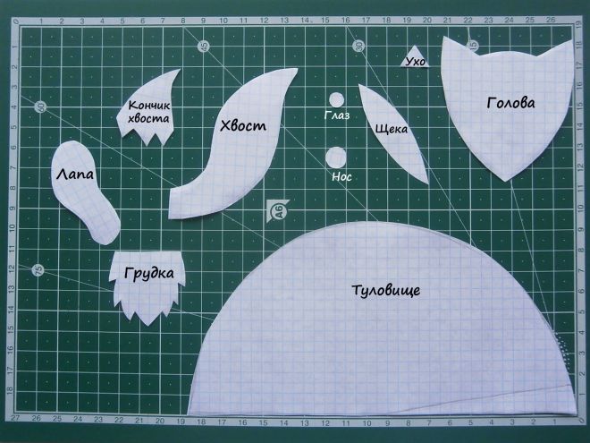 сделаем выкройку лисы