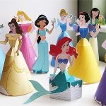 Бумажные 3d куколки Принцессы и колдуньи Диснея (скачать шаблон, распечатать)