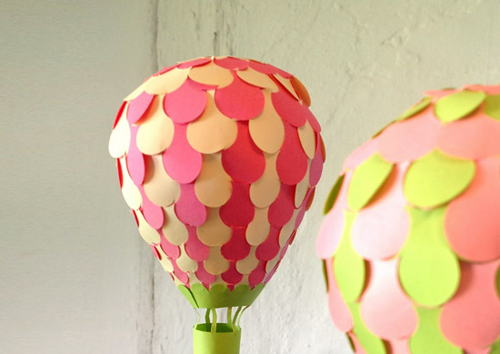 объемные поделки воздушный шар из бумаги