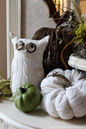 diy-owl-and-pumpkin-from-old-white-sweater1