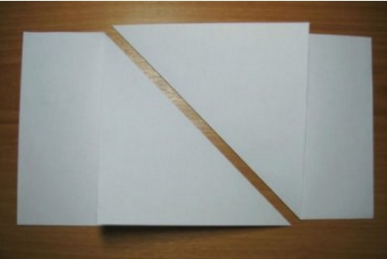 обьемная снежинка из бумаги с помощью одного листа бумаги_1