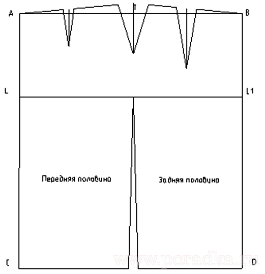 выкройка прямой юбки
