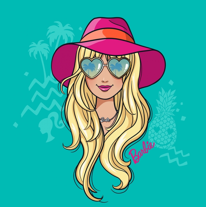 Стильная Барби в шляпе
