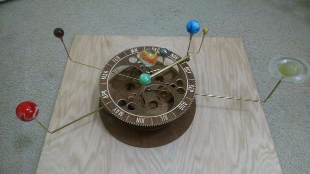 Orrery- A Mechanical Solar System Model from Plywood