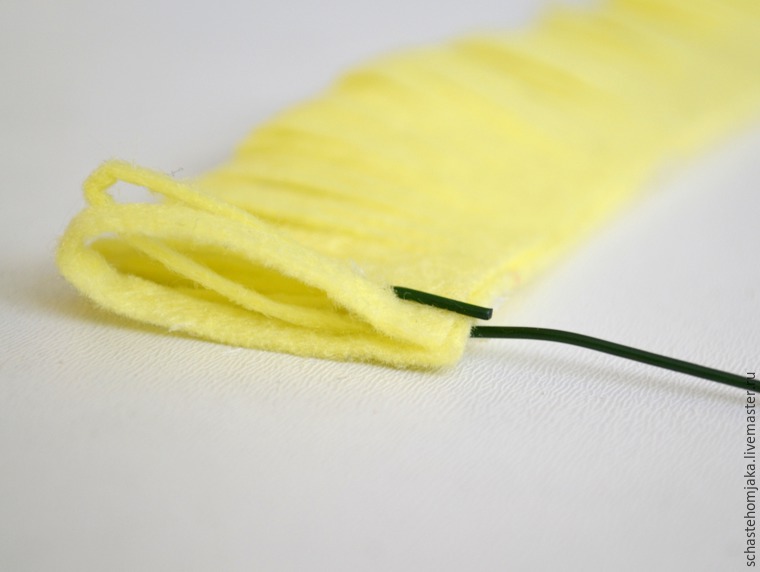 гортензия из фетра