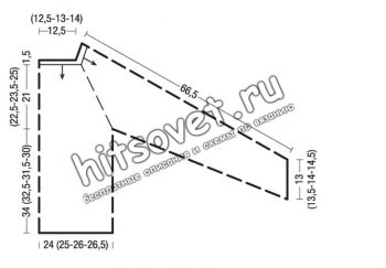 Женский пуловер реглан, выкройка.