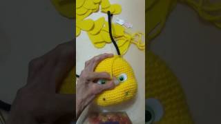 Вязанная игрушка, как сделать утяжку для пчелы маий