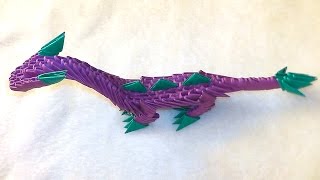 Модульное оригами дракон (динозавр) схема сборки, мастер класс (мк)
