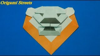 Оригами лев из бумаги. Как сделать льва из бумаги.