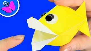 Оригами Игрушки Антистресс - Говорящая Рыбка из бумаги