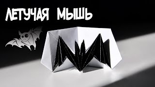 Оригами из бумаги - Летучая мышь | Движущиеся оригами | 3d открытка