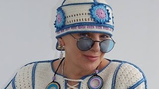 Женские вязаные шапки. Crochet womens hats.