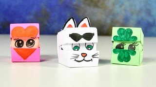 Оригами из бумаги | Кубик меняющий лицо | Поделки для детей
