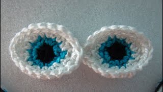 Глазки для амигуруми крючком