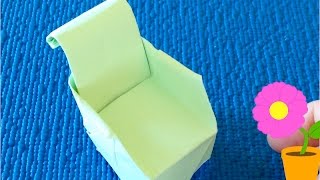 DIY. Как сделать мебель для кукол своими руками♡ Кресло из бумаги♡