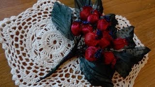 Как сделать ягоды рябины, шиповника, боярки из ткани