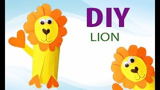 Как сделатъ лев из цветной бумаги. Поделки для детей видео.How to make a paper lion